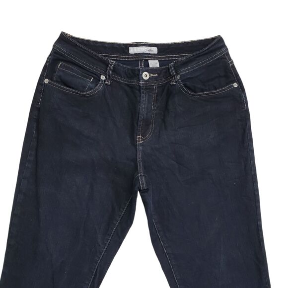 Chicos Platinum Bootcut Jeans Womens 8 Petite (1 Short) Black Denim Western - Picture 4 of 10